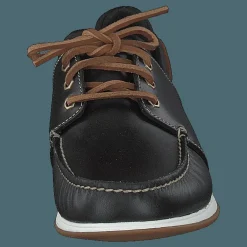 Heger's Bay 3 Eye Boat Black Full Grain