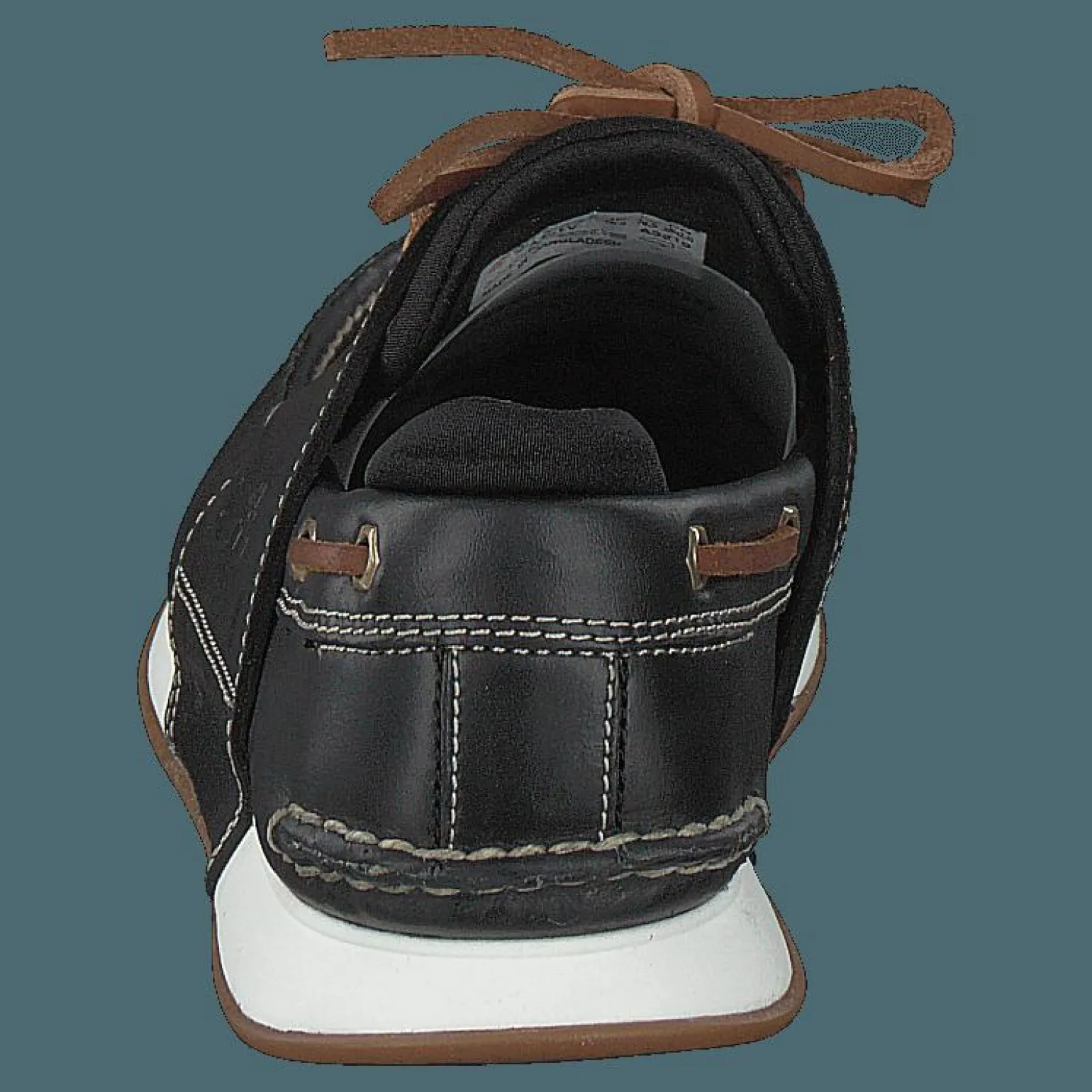 Heger's Bay 3 Eye Boat Black Full Grain
