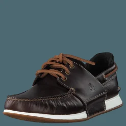 Heger's Bay 3 Eye Boat Medium Brown Full Grain