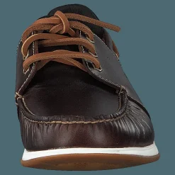 Heger's Bay 3 Eye Boat Medium Brown Full Grain