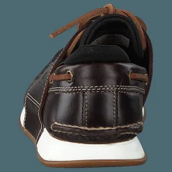 Heger's Bay 3 Eye Boat Medium Brown Full Grain