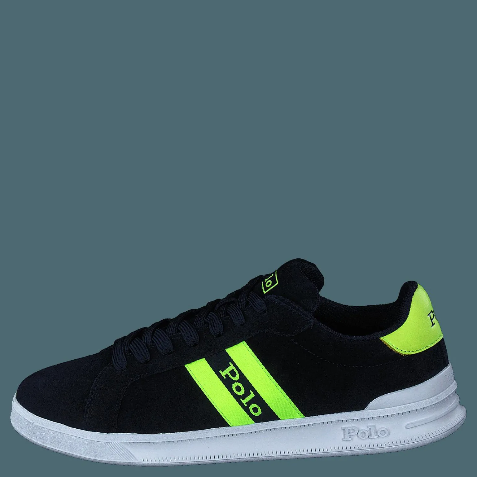 Heritage Court II Suede Sneaker Hunter Navy/Safety Yellow Polo