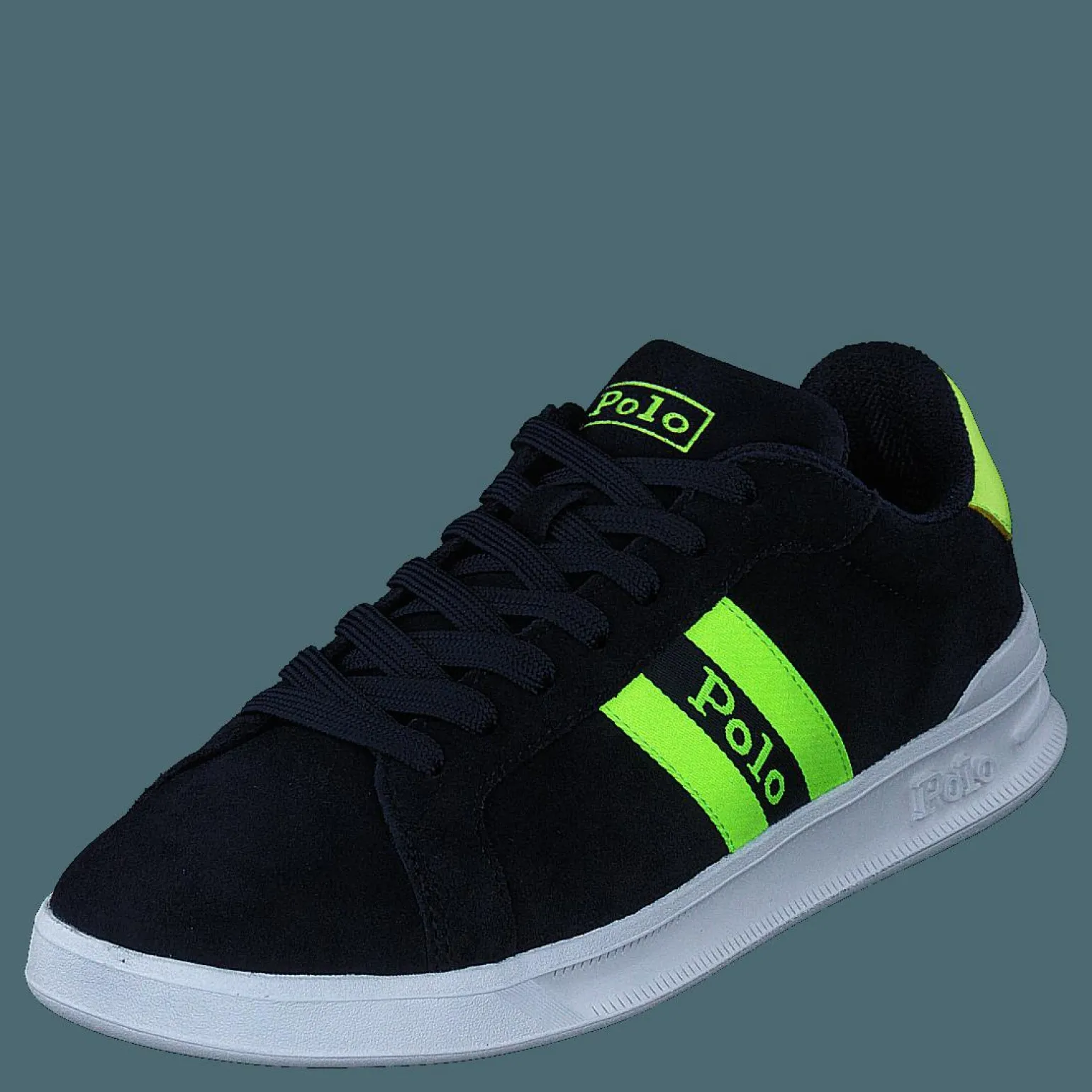 Heritage Court II Suede Sneaker Hunter Navy/Safety Yellow Polo