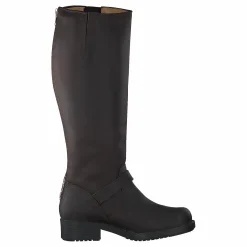 High Zip Back Brown Shiny Silver