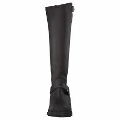 High Zip Back Brown Shiny Silver