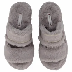 Hilfiger Fur Basics Slipper Grey Whisper