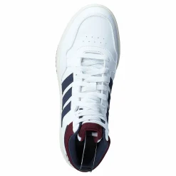 Hoops 3.0 Mid Lifestyle Basketball Classic Vintage Shoes Cloud White / Shadow Navy / Shadow Red