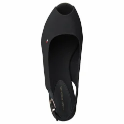 Iconic Elba Sling Back Wedge Black Bds