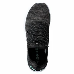 Ignite Flash Evoknit Sr Wn's Puma Black-charcoal Gray-aqua