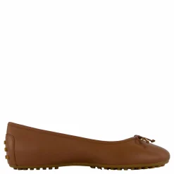 Jayna Nappa Leather Driver Flat Deep Saddle Tan