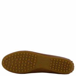 Jayna Nappa Leather Driver Flat Deep Saddle Tan