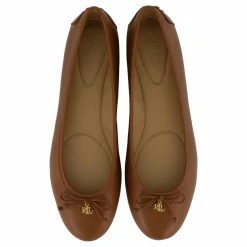 Jayna Nappa Leather Driver Flat Deep Saddle Tan