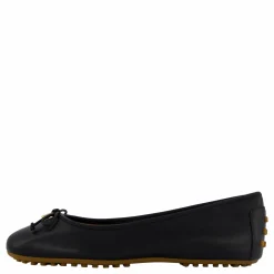 Jayna Nappa Leather Driver Flat Black