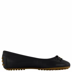 Jayna Nappa Leather Driver Flat Black