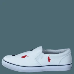 Keaton Slipon White/ Navy, Red