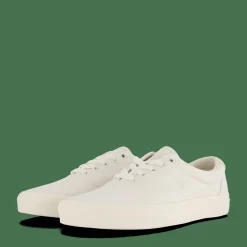 Keaton Suede-Trim Canvas Sneaker Prchmt Crm