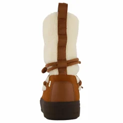 Lace-up Faux Shearling Snowboo Cognac Brown