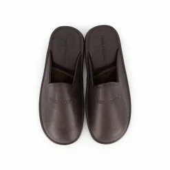 Leather Slipper Brown