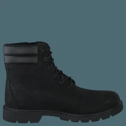 Linden Woods 6in Faux Fur Line Jet Black