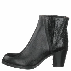 Luisa High Croco Black