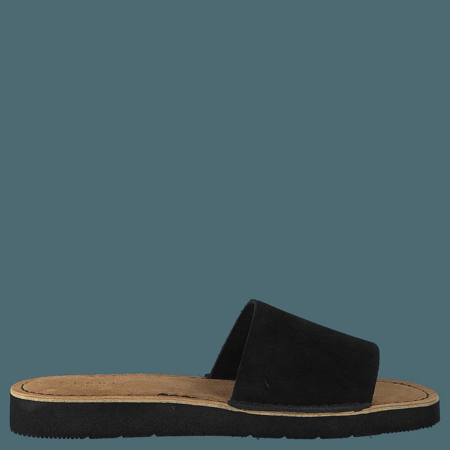Lunan Slide Black Leather