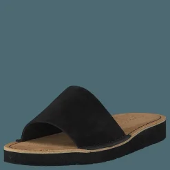 Lunan Slide Black Leather