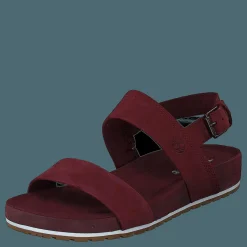 Malibu Waves 2 Band Sandal Burgundy
