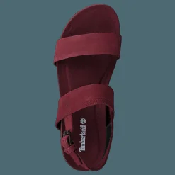 Malibu Waves 2 Band Sandal Burgundy