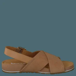 Malibu Waves Basic X Strap Sandal Medium Beige Suede