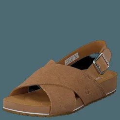 Malibu Waves Basic X Strap Sandal Medium Beige Suede