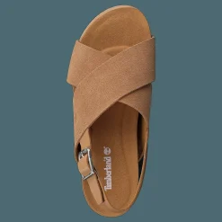 Malibu Waves Basic X Strap Sandal Medium Beige Suede