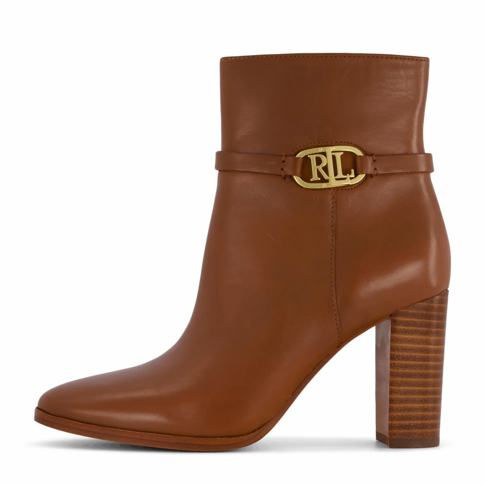 Maxie Burnished Leather Bootie Deep Saddle Tan