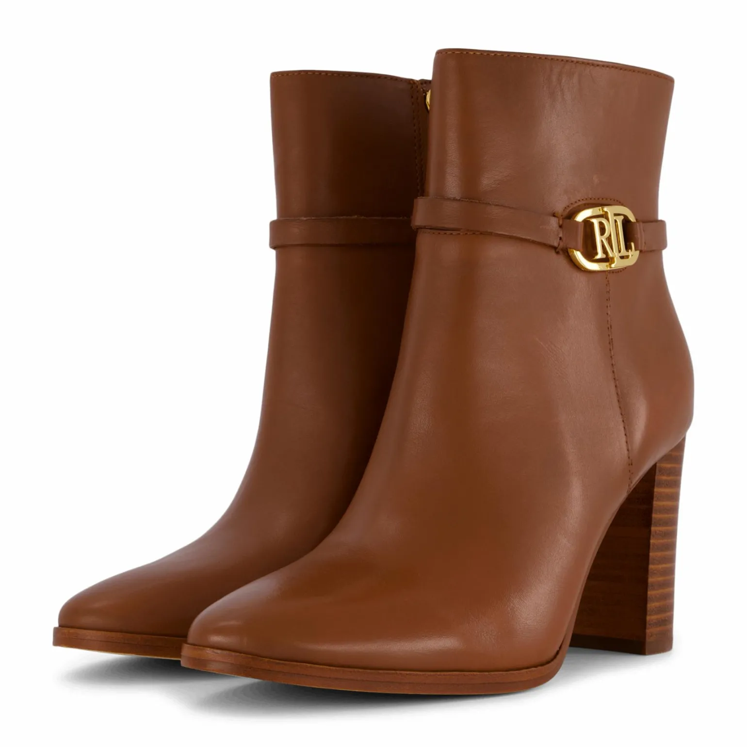 Maxie Burnished Leather Bootie Deep Saddle Tan