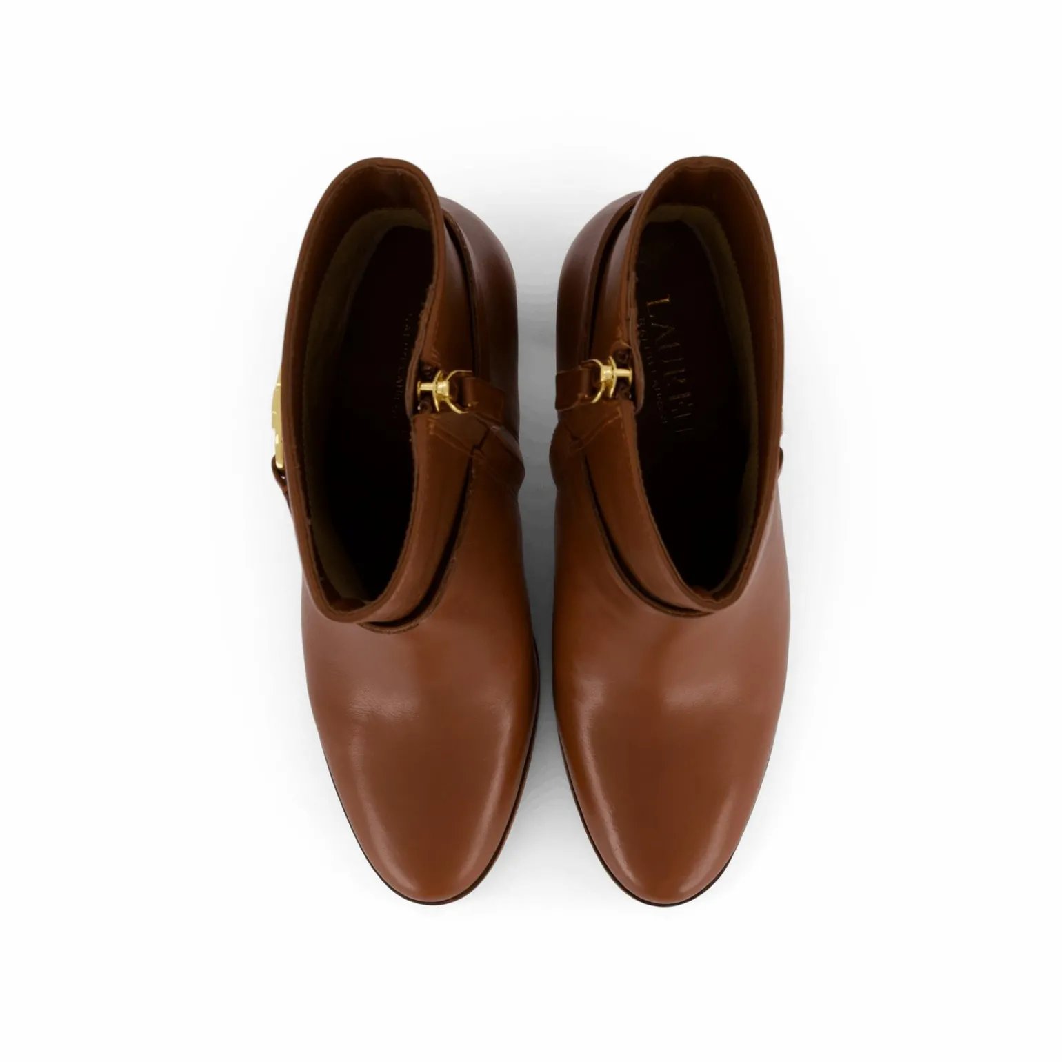 Maxie Burnished Leather Bootie Deep Saddle Tan