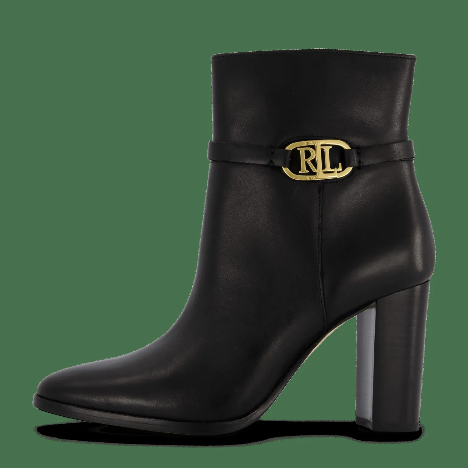 Maxie Burnished Leather Bootie Black