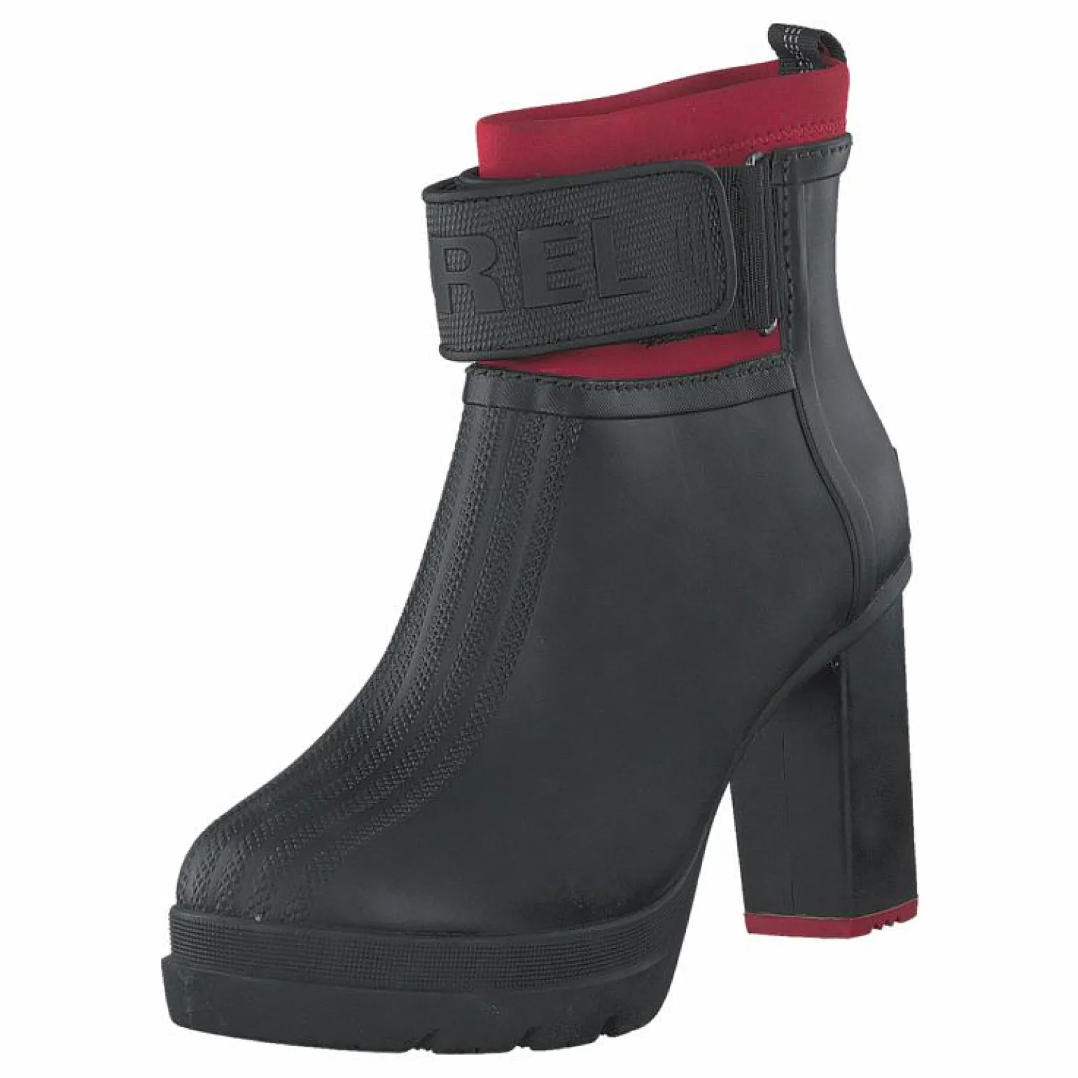 Medina III Black, Bright Red