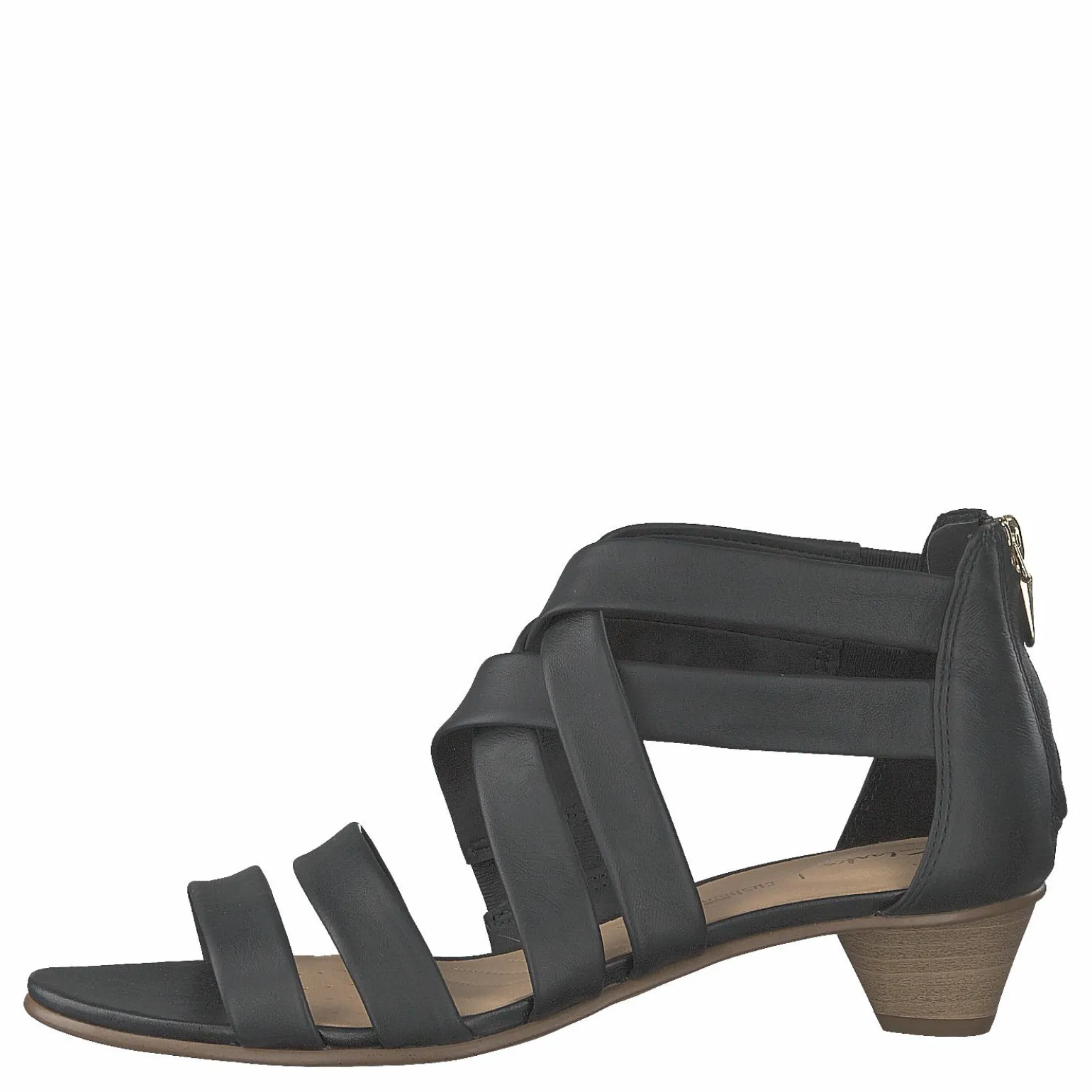 Mena Silk Black Leather