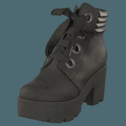 Mid Lace Boot Black/silver