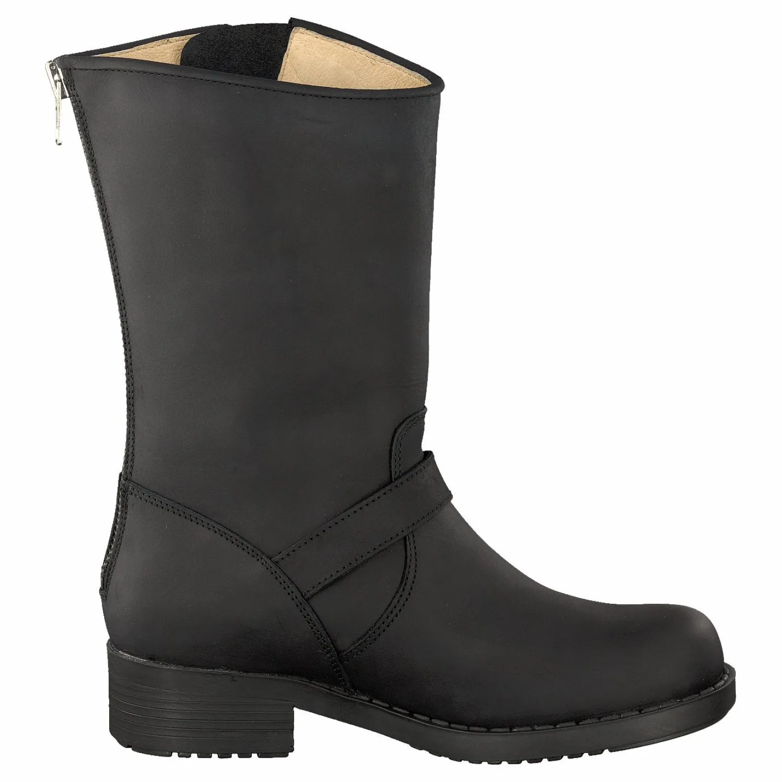 Mid Zip Back Black/Silver