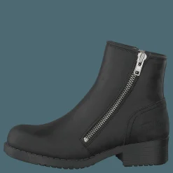 Mid Zip Boot Warm Lining Black/shiny Silver