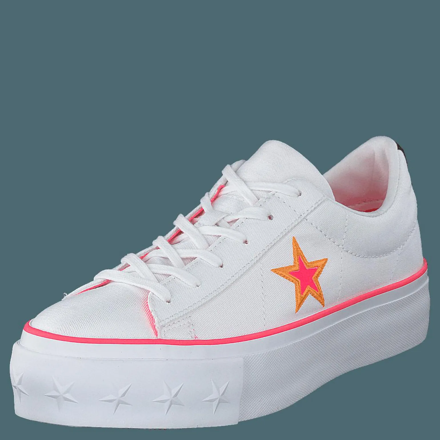 One Star Platform White / Racer Pink / Orange