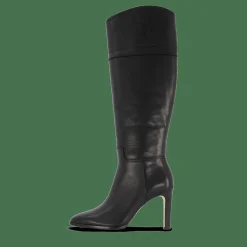Page Burnished Leather Tall Boot Black