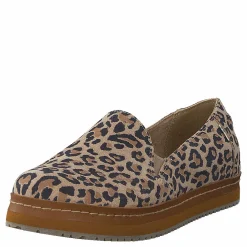 Palma Leather Wrap Desert Tan Leopard Print Suede