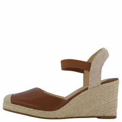 Pearle II Leather & Canvas Espadrille Deep Saddle Tan / Neutral / Deep Saddle Tan