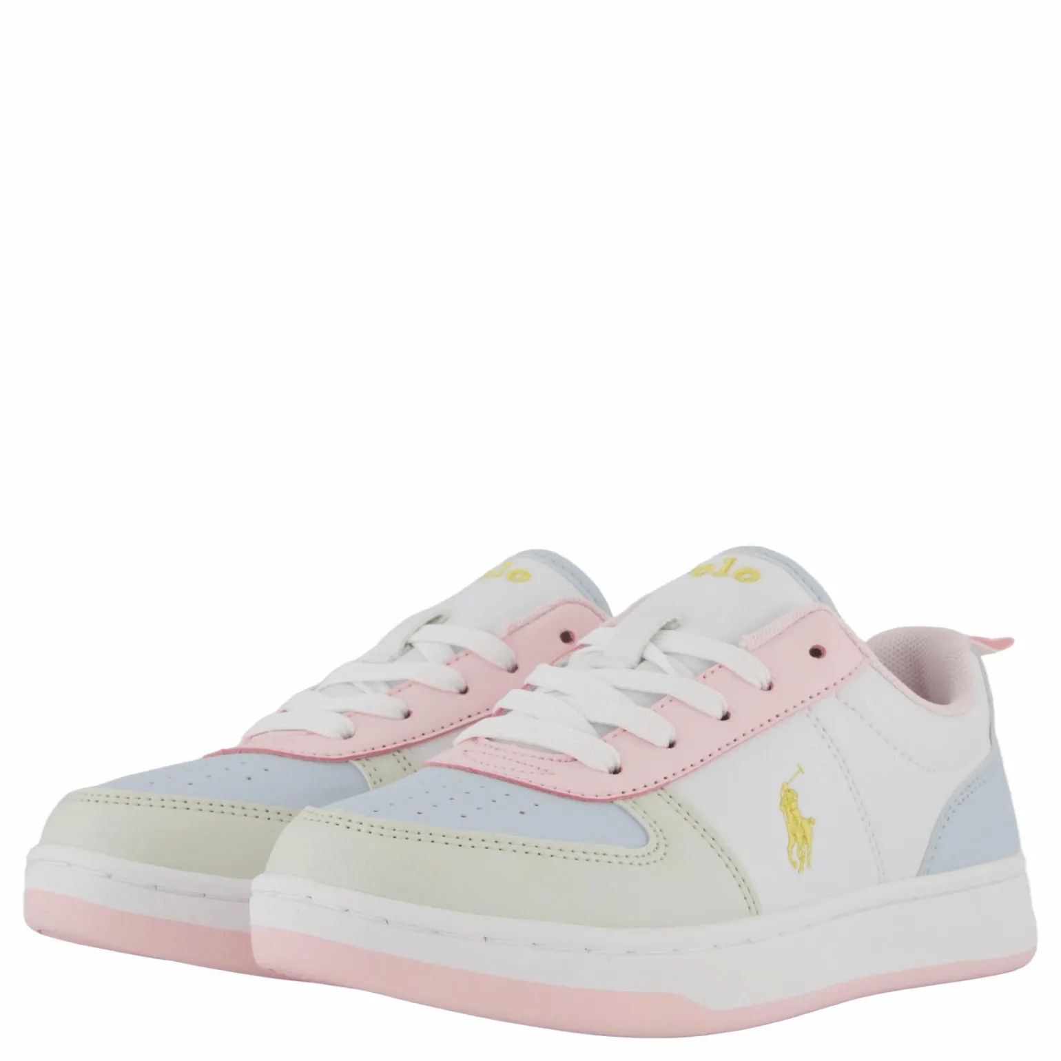 Polo Court Ii C-white Tumbled/lt Pink/lt Blu