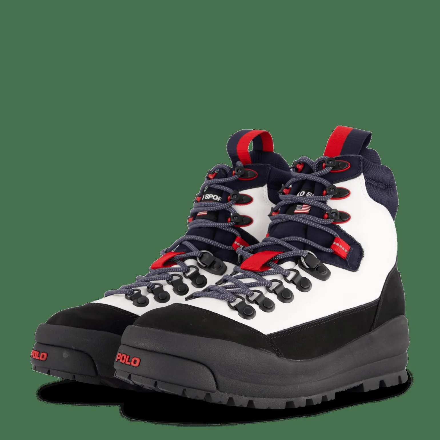 Polo Sport Hiker Leather Boot White / Navy / Red