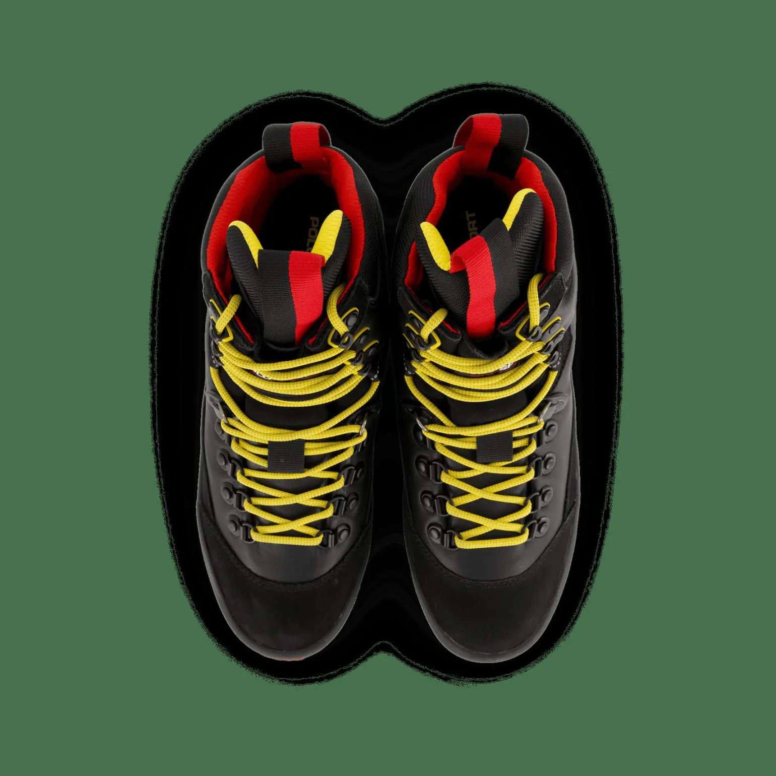 Polo Sport Hiker Leather Boot Black / Yellow / Red