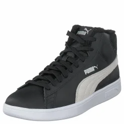 Puma Smash V2 Mid L Fur Jr Puma Black-puma White