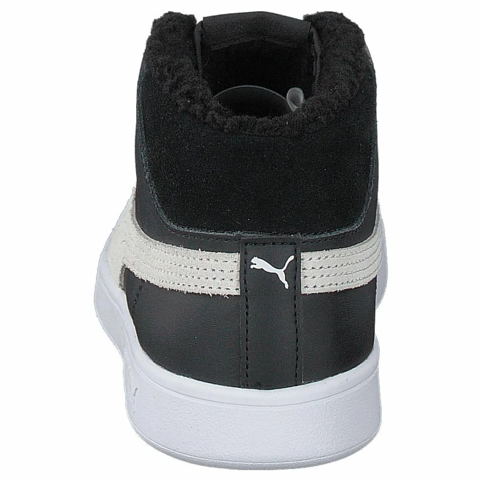 Puma Smash V2 Mid L Fur Jr Puma Black-puma White