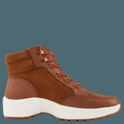 Rylee Suede & Leather High-Top Sneaker Whiskey/Deep Saddle Tan